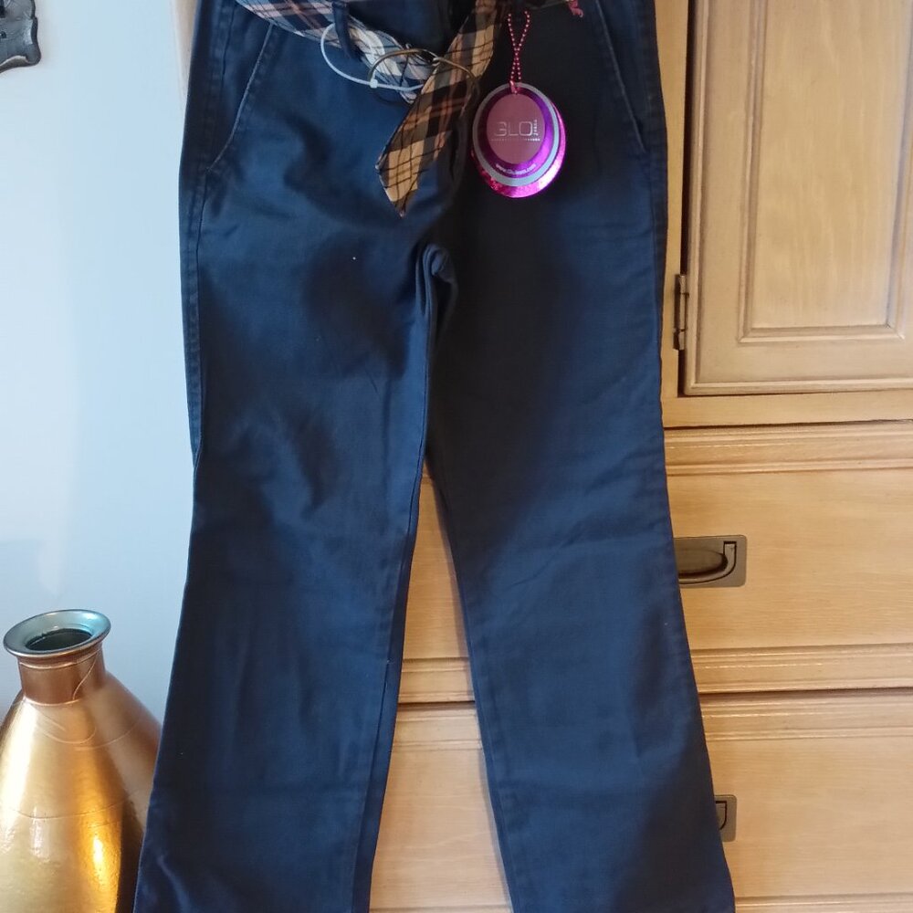 New GLO Size 10 Gray Stretch Jeans Pants w/ Belt Girls NWT Gorgeous